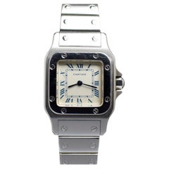 Cartier Santos-Galbee-Quarz aus Edelstahl 9057930, 1990er Jahre