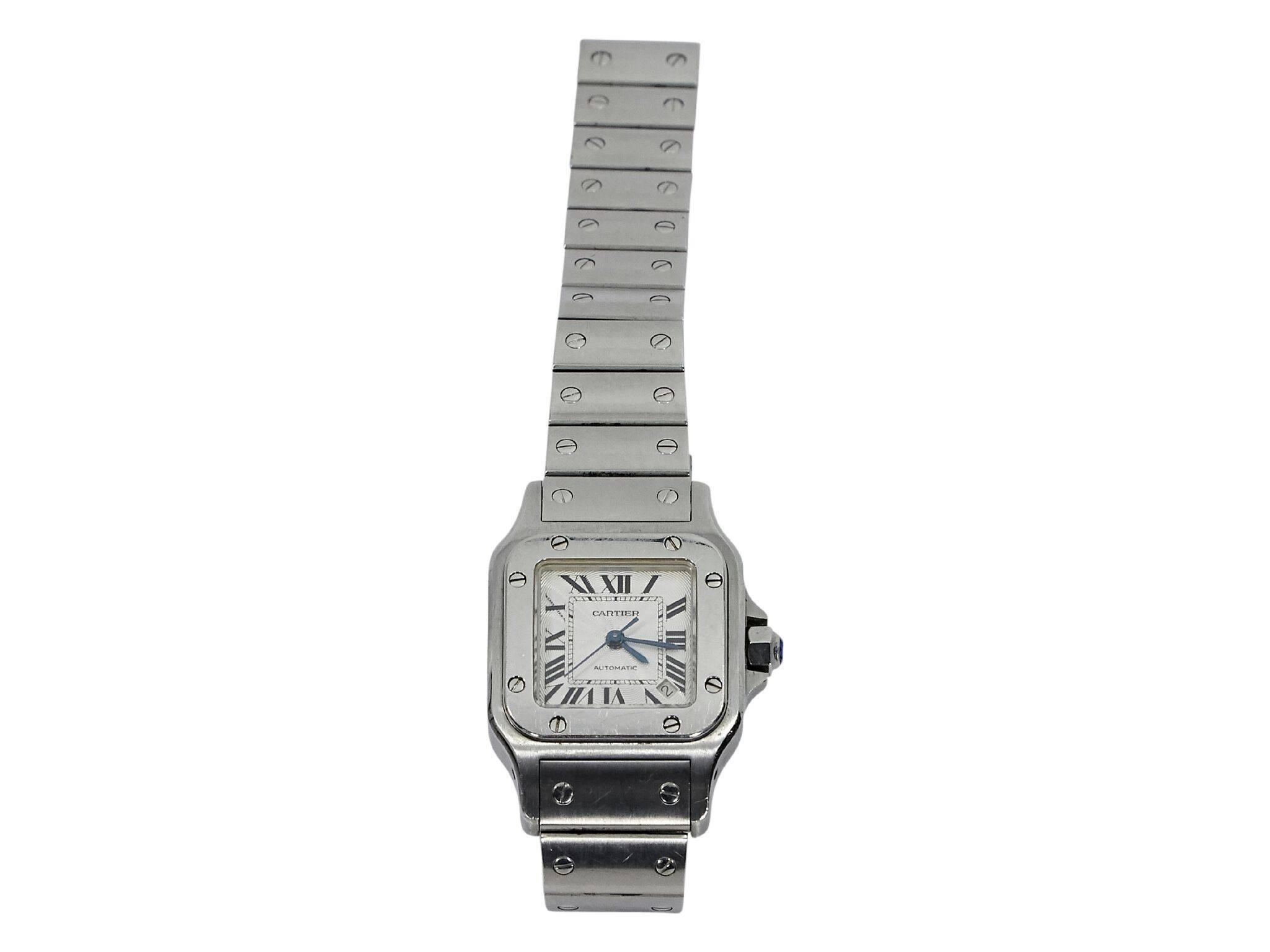 Women's Cartier Stainless Steel Santos Galbee Automatic Wristwatch
