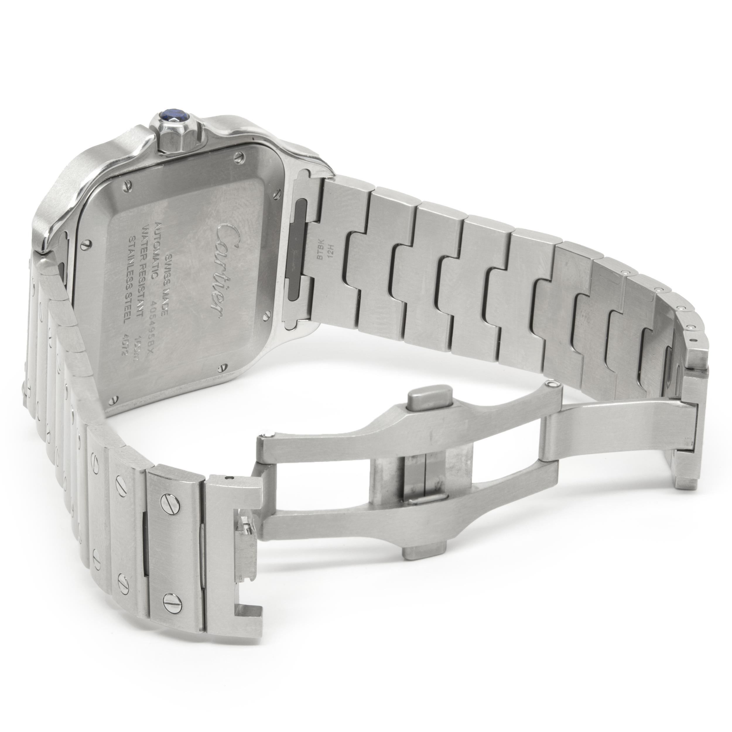 Cartier Stainless Steel Santos Large In Excellent Condition In Scottsdale, AZ