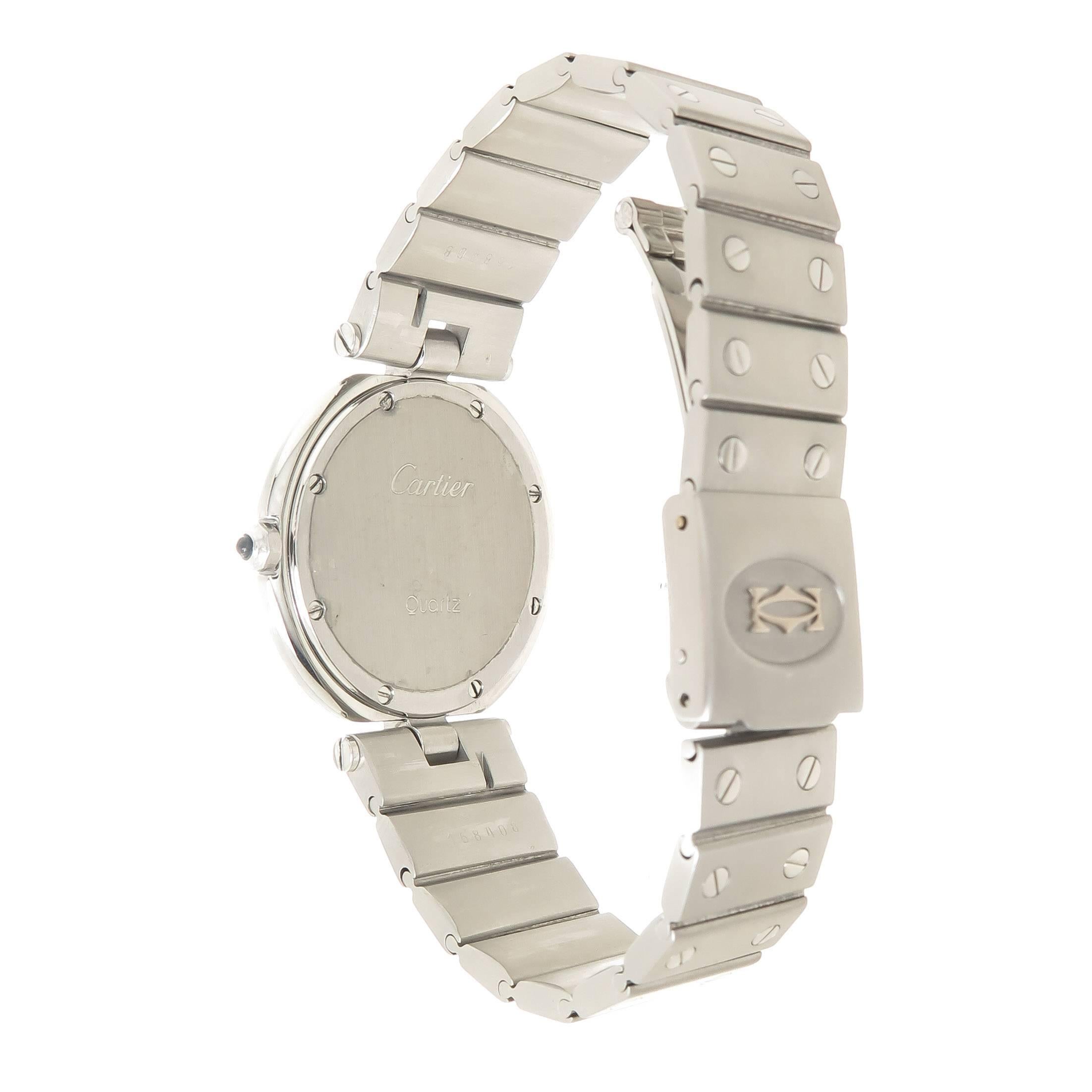 Women's or Men's Cartier Stainless Steel Santos Ronde Large Quartz Wristwatch