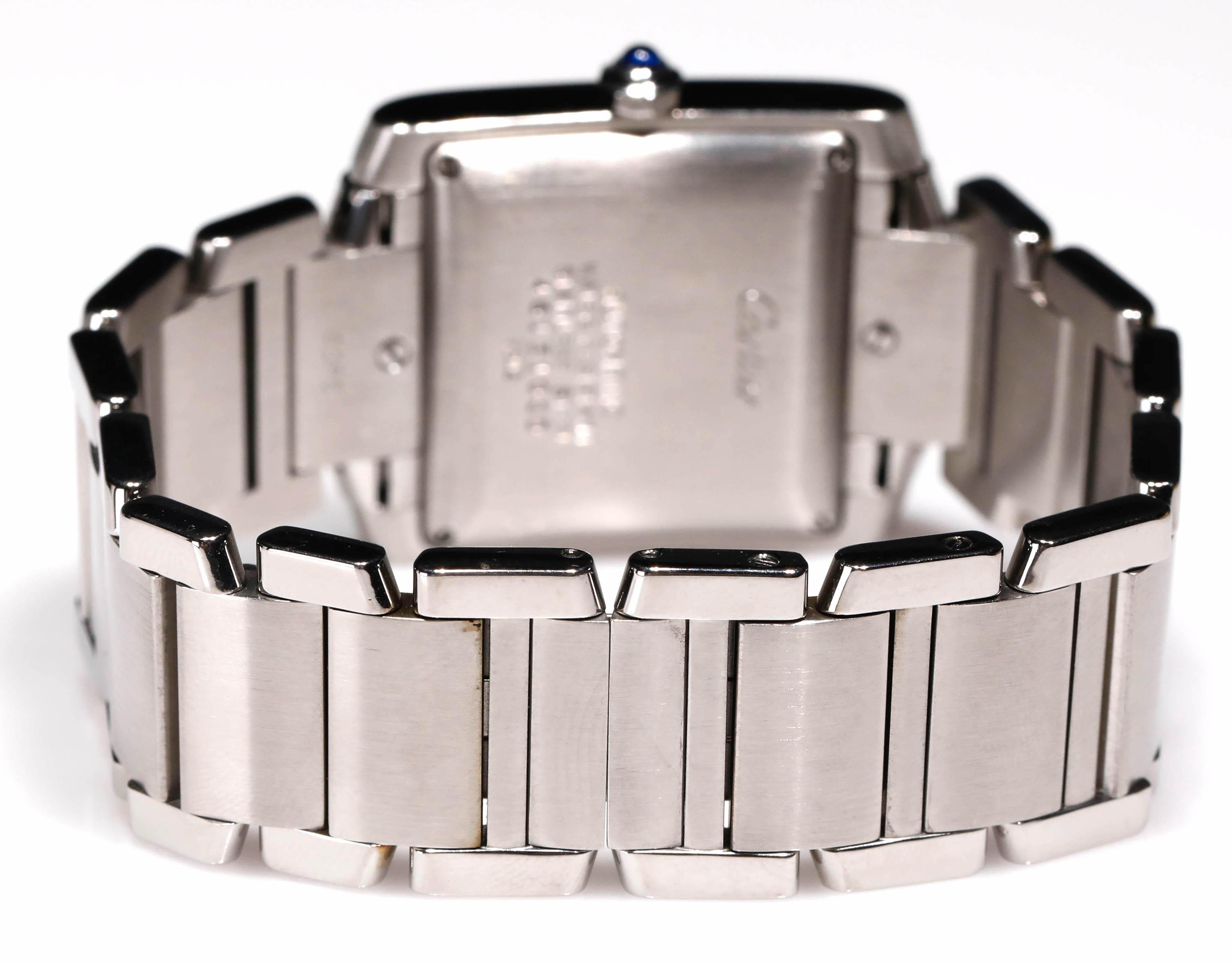 Cartier Montre-bracelet Tank 2302 français automatique pour hommes Excellent état - En vente à New York, NY