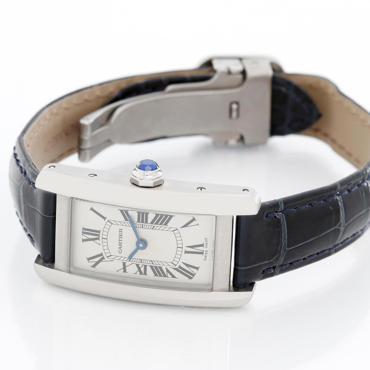 Cartier Stainless Steel Tank Americaine Watch In Excellent Condition In Dallas, TX