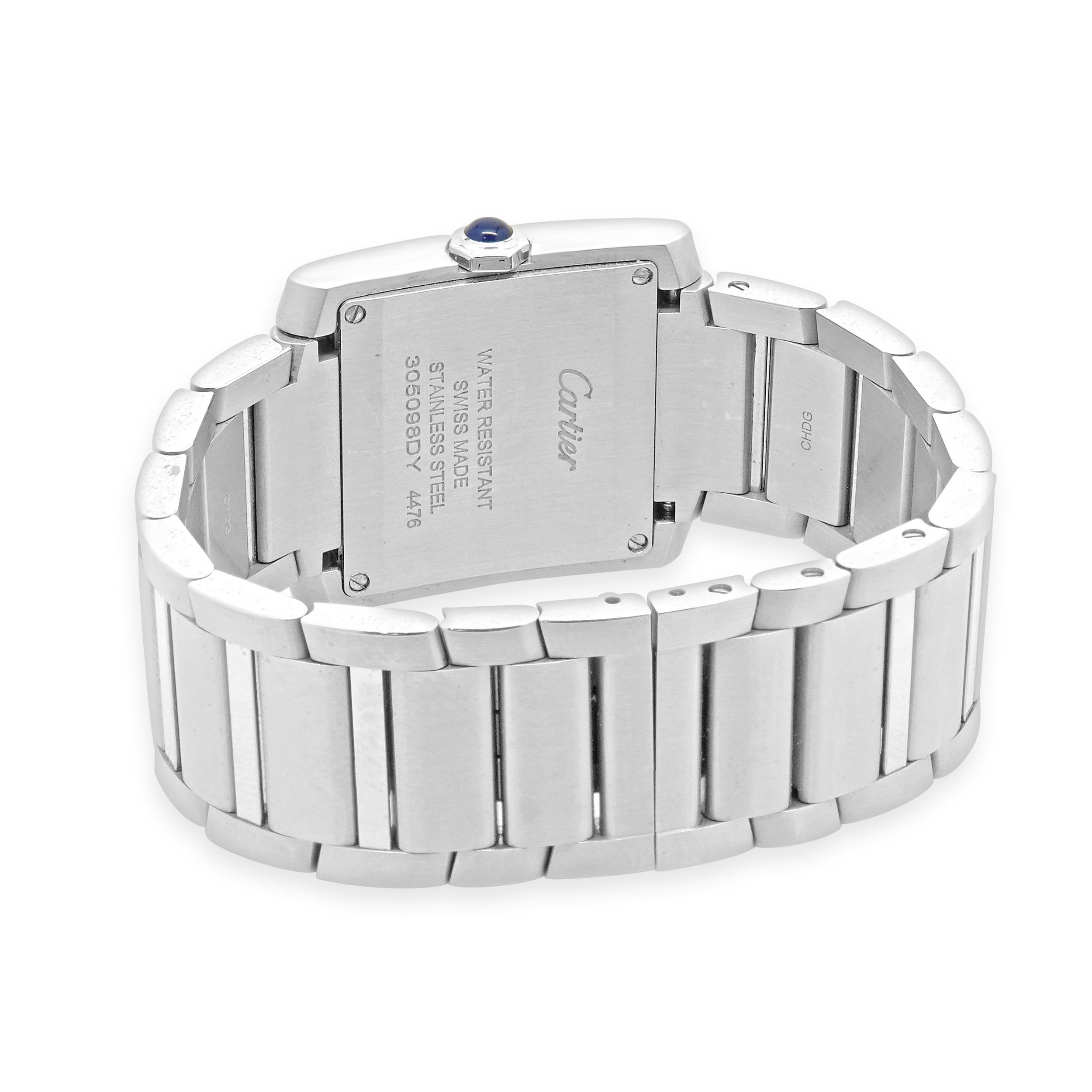 Cartier Edelstahl Tank Francaise 25mm im Zustand „Hervorragend“ in Scottsdale, AZ