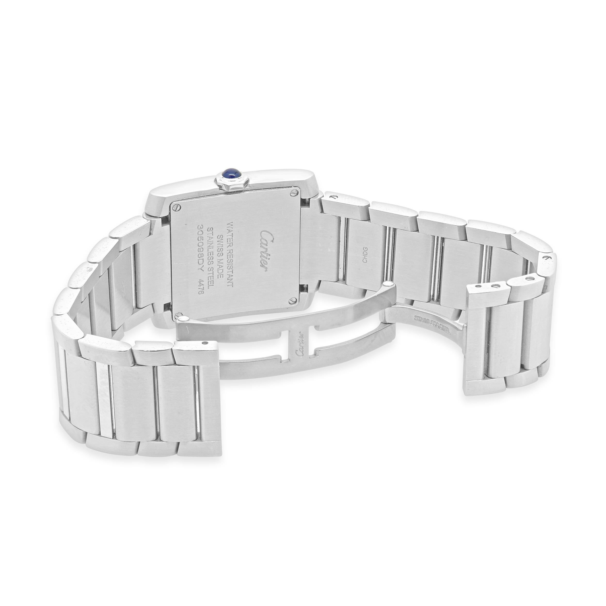 Cartier Edelstahl Tank Francaise 25mm für Damen oder Herren