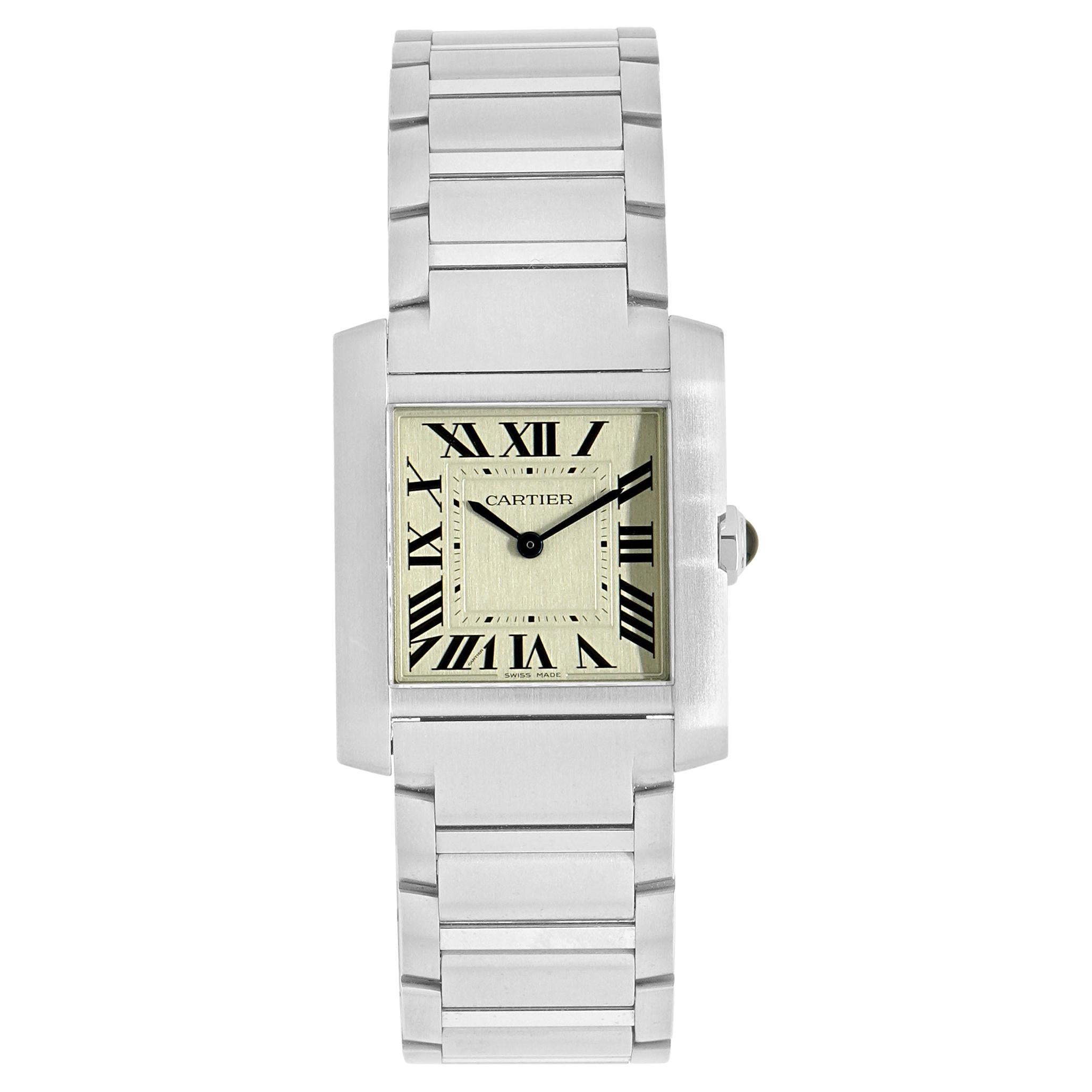 Cartier Stainless Steel Tank Francaise 25mm