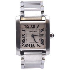 Cartier Stainless Steel Tank Francaise Medium