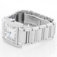 Cartier Stainless Steel Tank Francaise Quartz Wristwatch