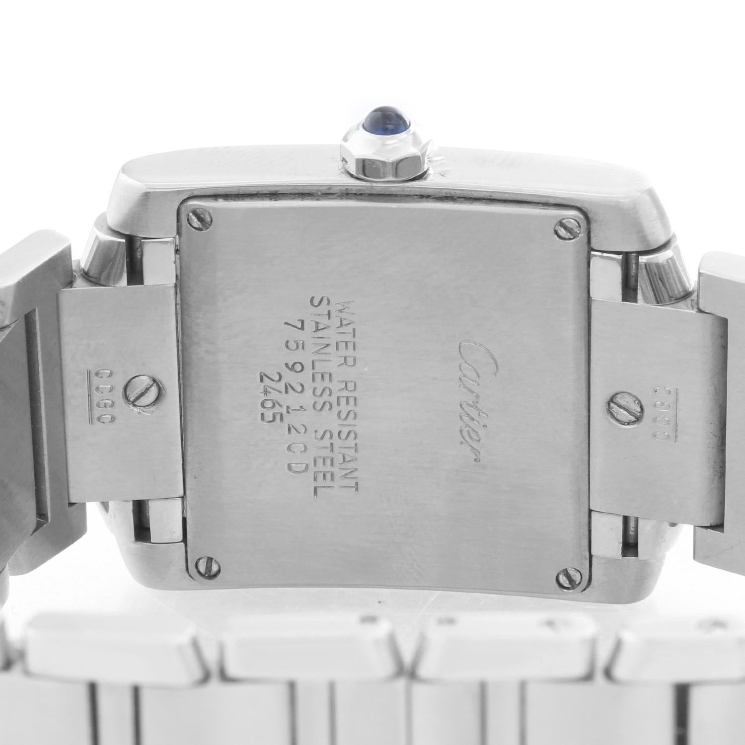 Women's or Men's Cartier Stainless Steel Tank Francaise Quartz Wristwatch