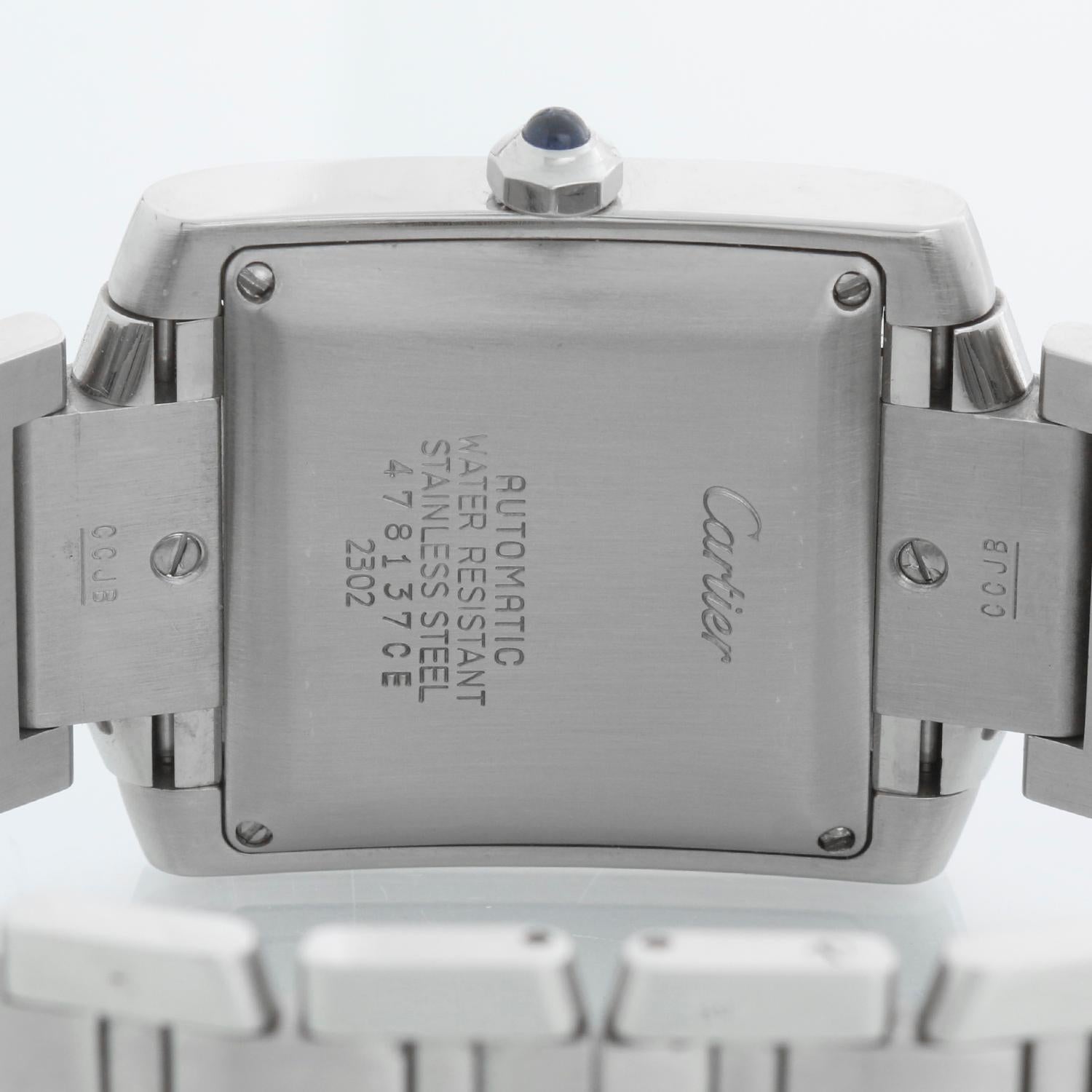 Cartier Edelstahl  Tank Francaise Uhr W51002Q3 2302 im Angebot 1