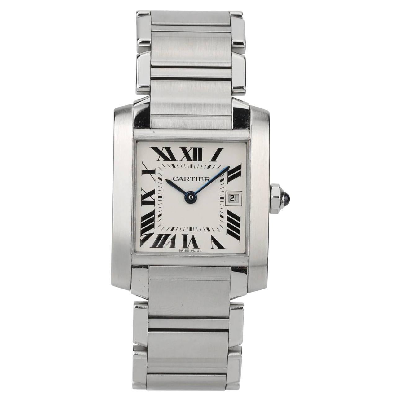 Cartier Stainless Steel Tank Francaise Watch W51011Q3