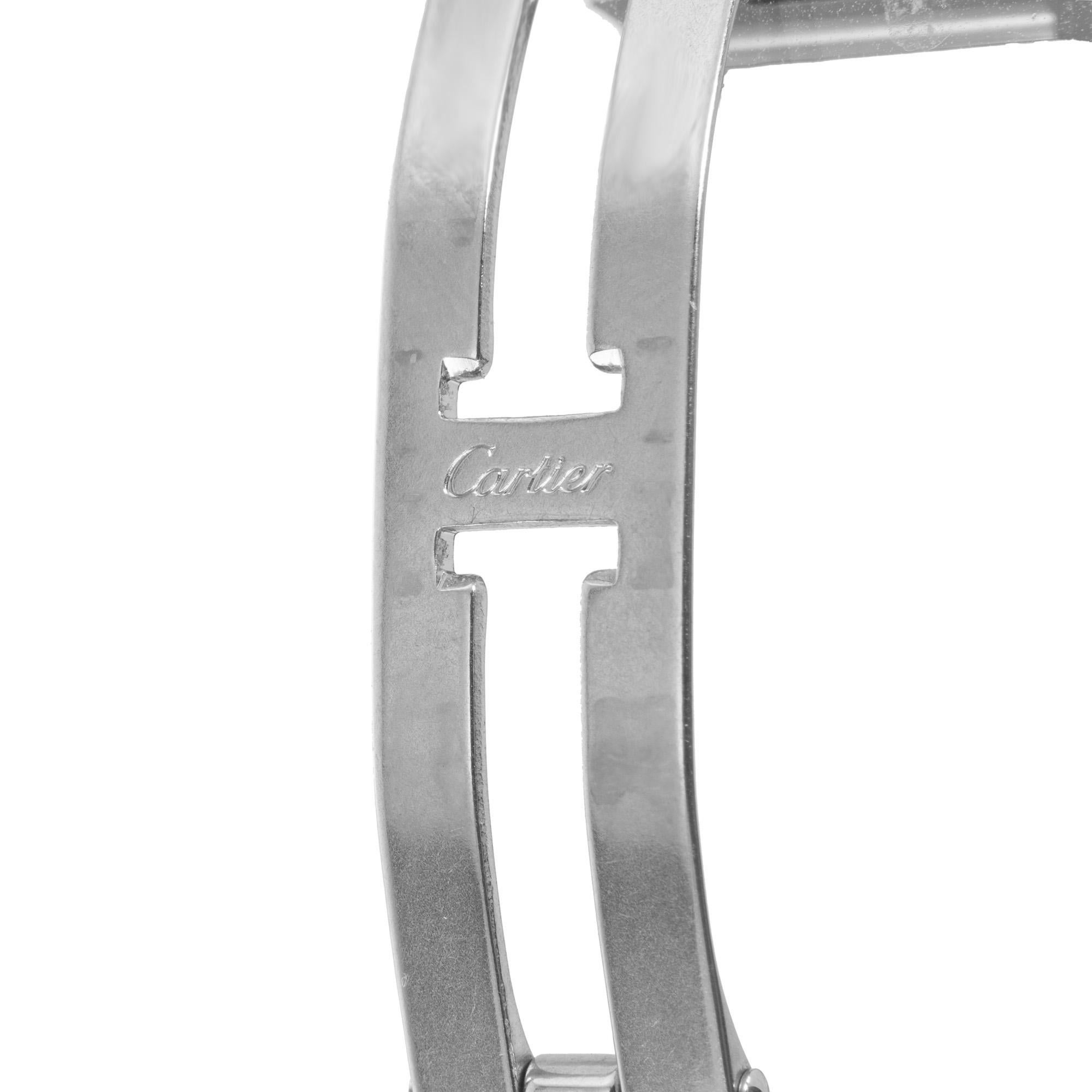 Cartier: Edelstahl-Armbanduhr Tank Francaise 1