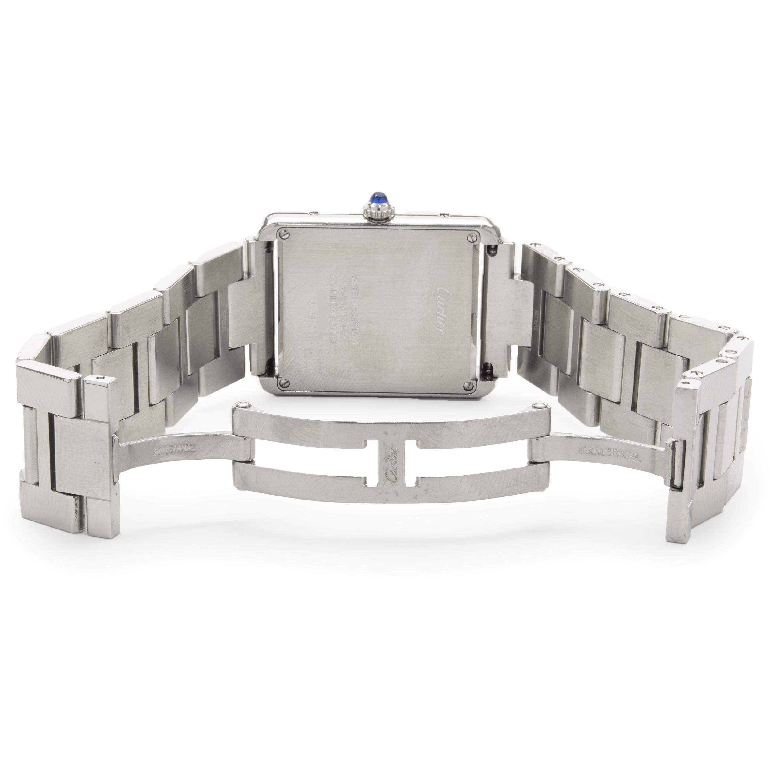 Cartier Edelstahl-Tank Solo für Damen oder Herren