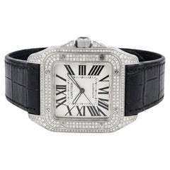 Cartier Stainless Steel XL Automatic Diamond Watch