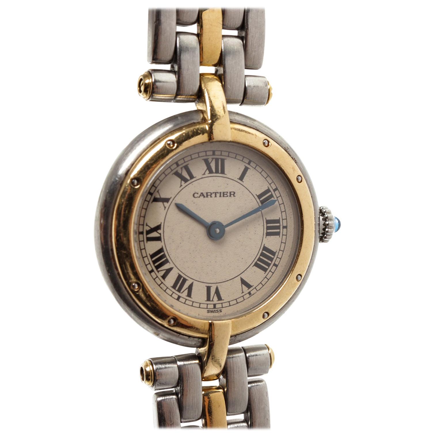 Cartier Stainless Steel Yellow Gold Panthere Vendome Watch