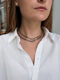 Collar de eslabones largos de acero y oro de 18 quilates de Cartier