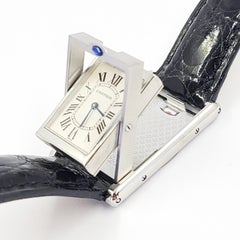 Cartier Stahl Basculante Armbanduhr