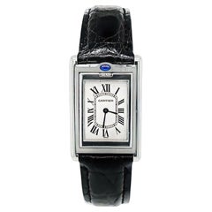 Cartier Steel Basculante Wristwatch