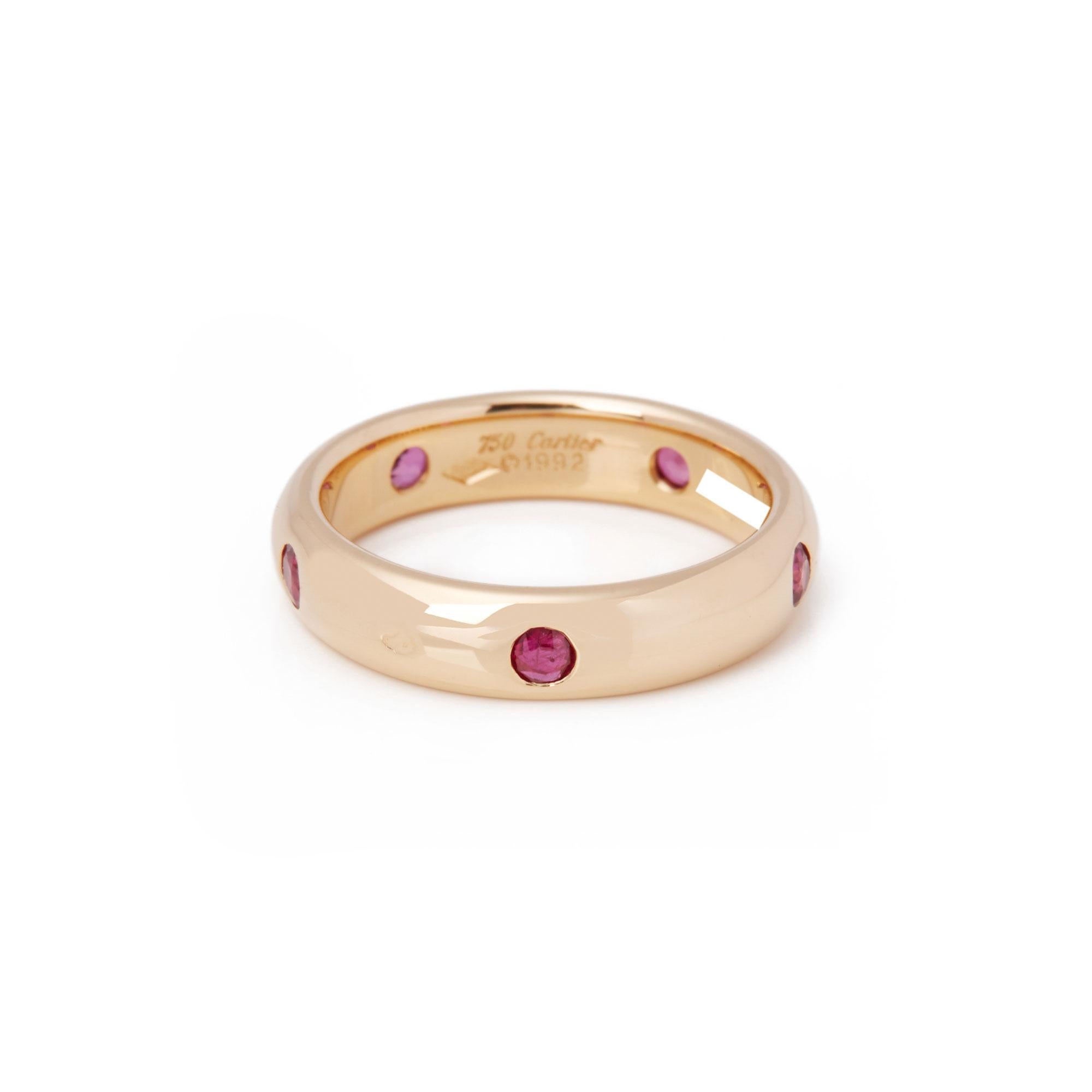 Cartier Stella 18 Karat Gold Rubin-Ring (Rundschliff)