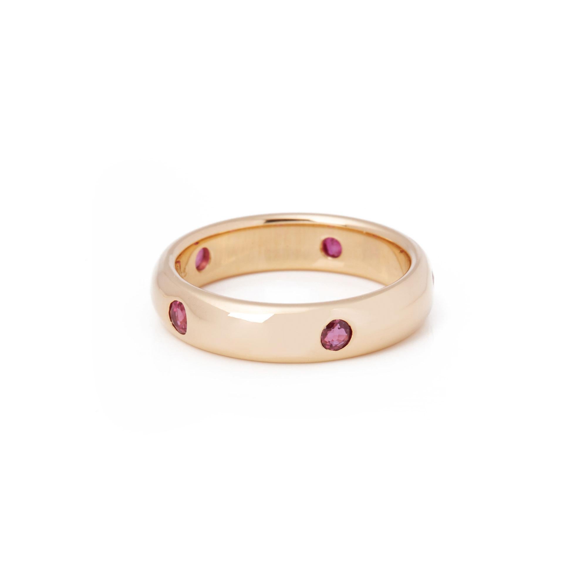 Cartier Stella 18 Carat Gold Ruby Band Ring In Good Condition In Bishop's Stortford, Hertfordshire