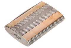 Cartier Sterling and 14 Karat Rose Gold Art Deco Compact