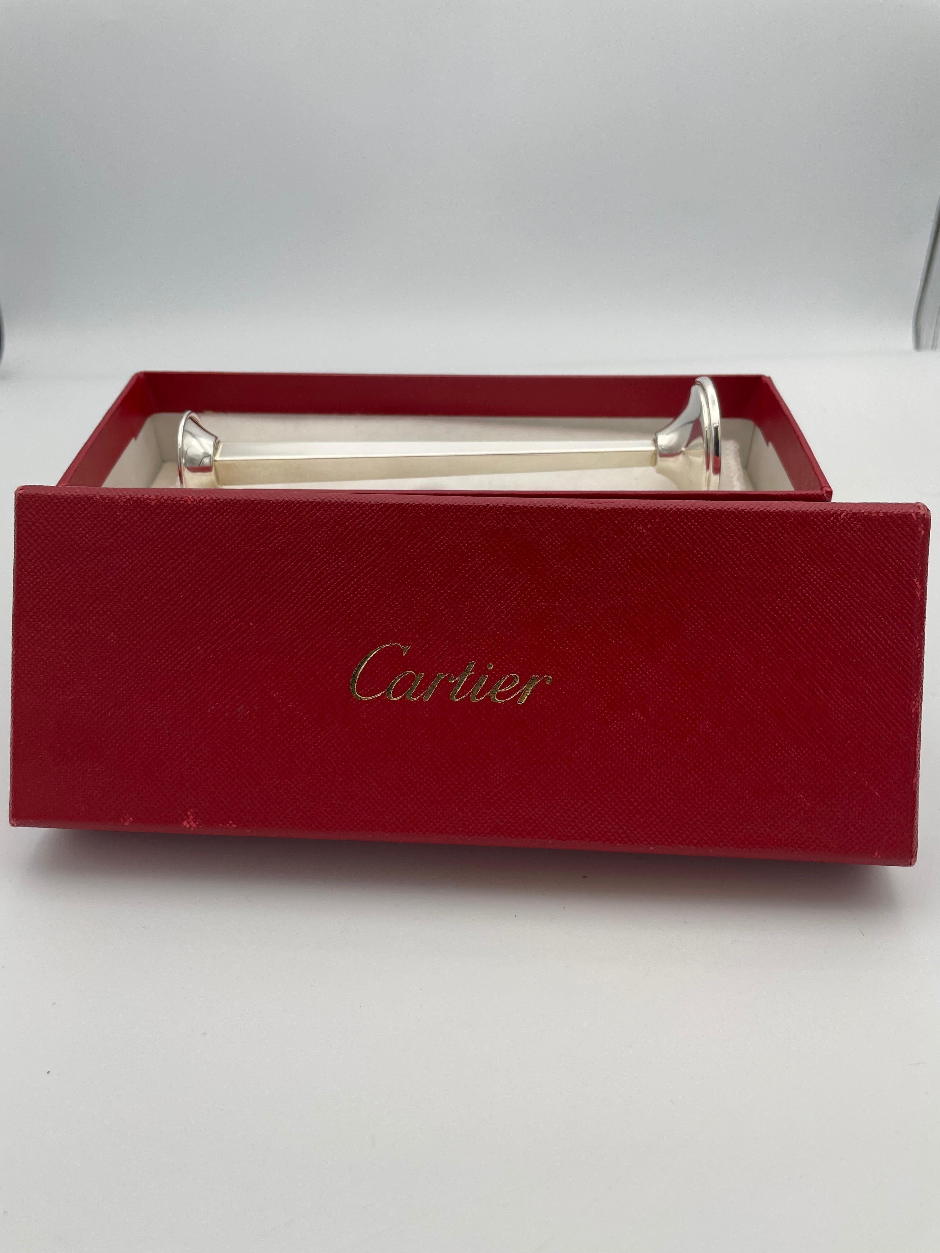 Cartier Sterling-Knospenvase in Schachtel für Damen oder Herren