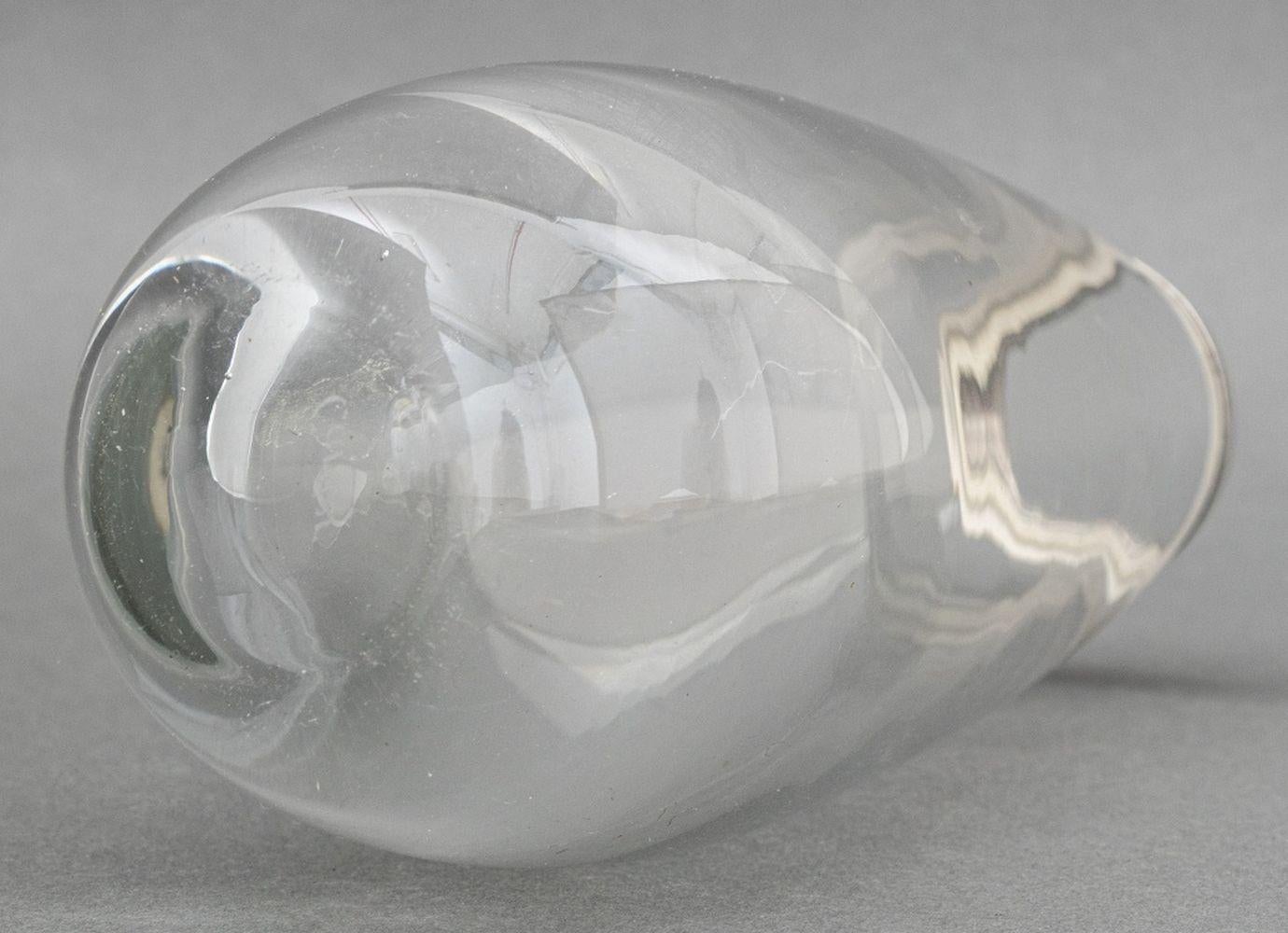 20ième siècle Vase en argent et verre de Cartier en vente