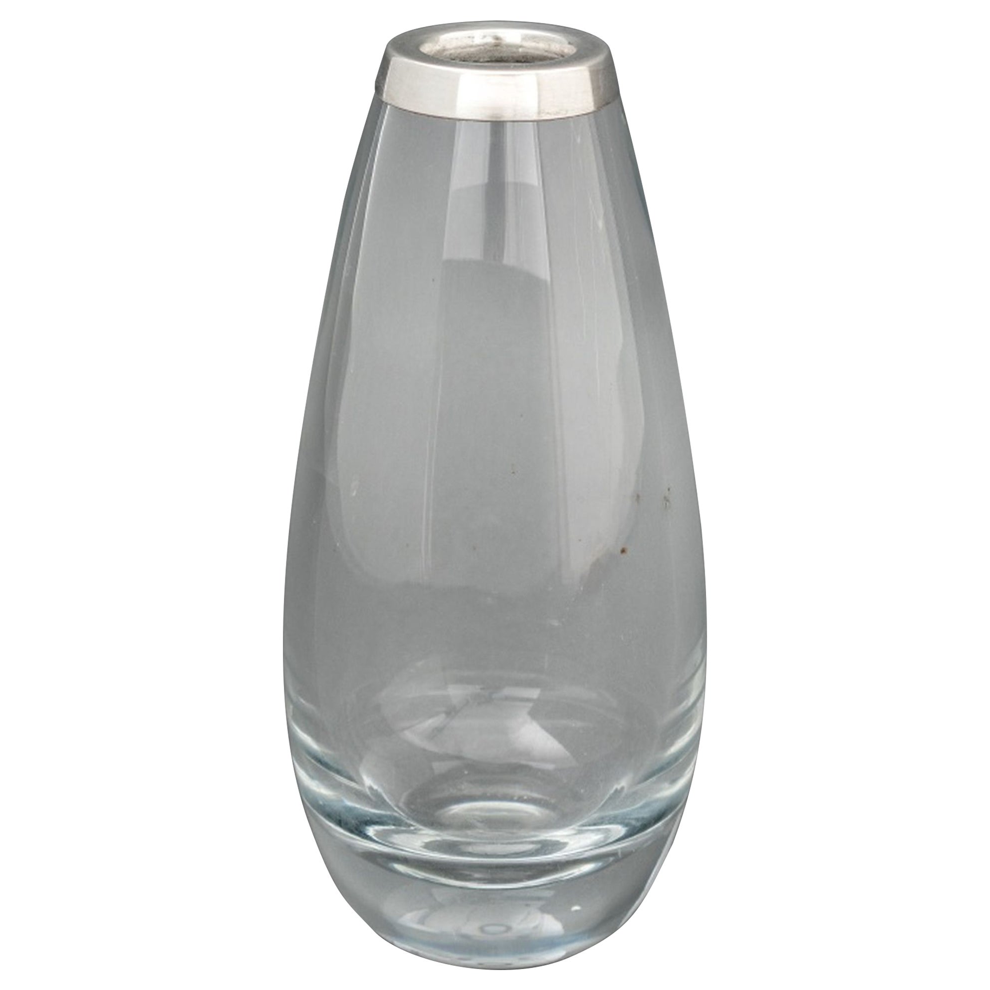 Vase en argent et verre de Cartier en vente