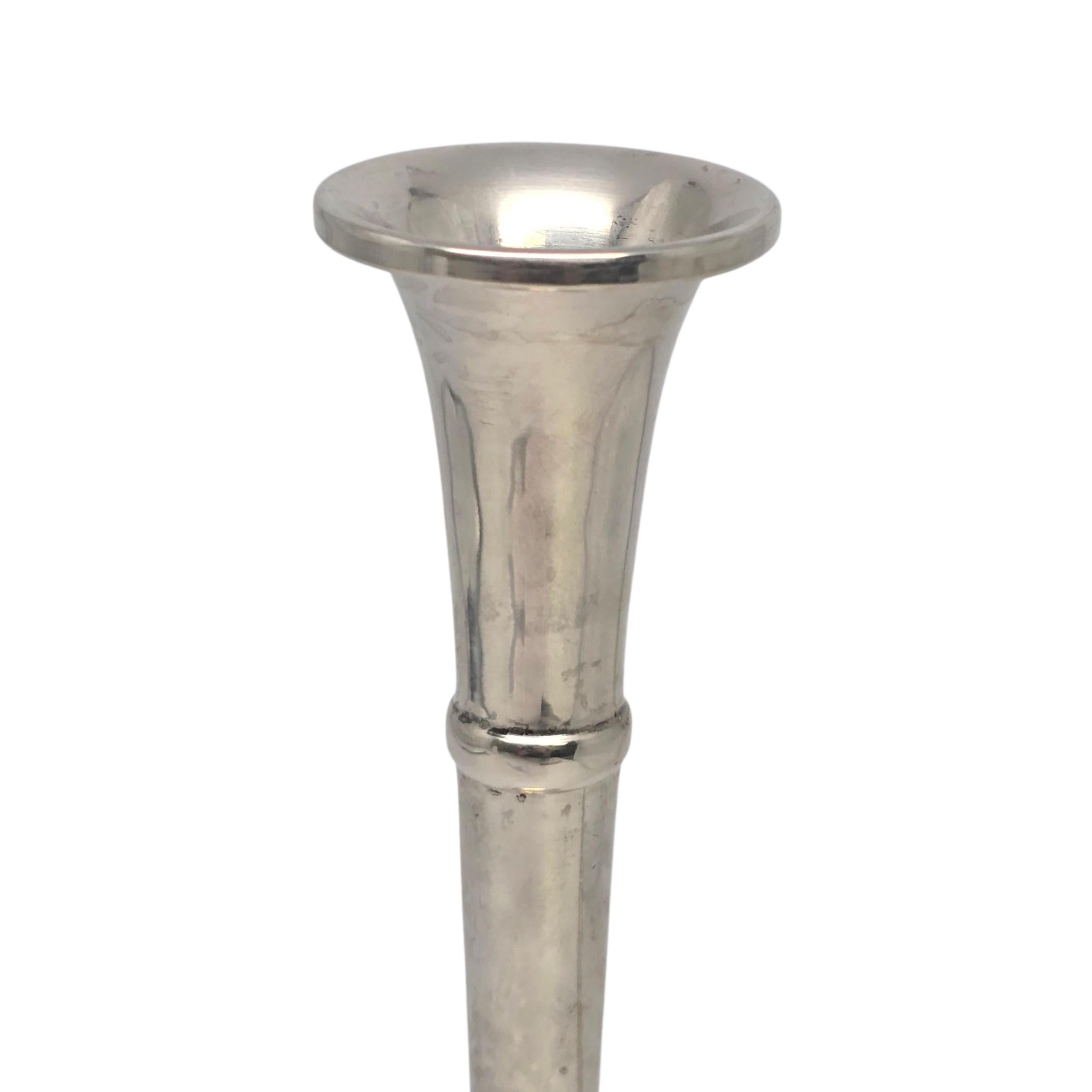 Cartier Sterling Silver Bud Vase 7 5/8