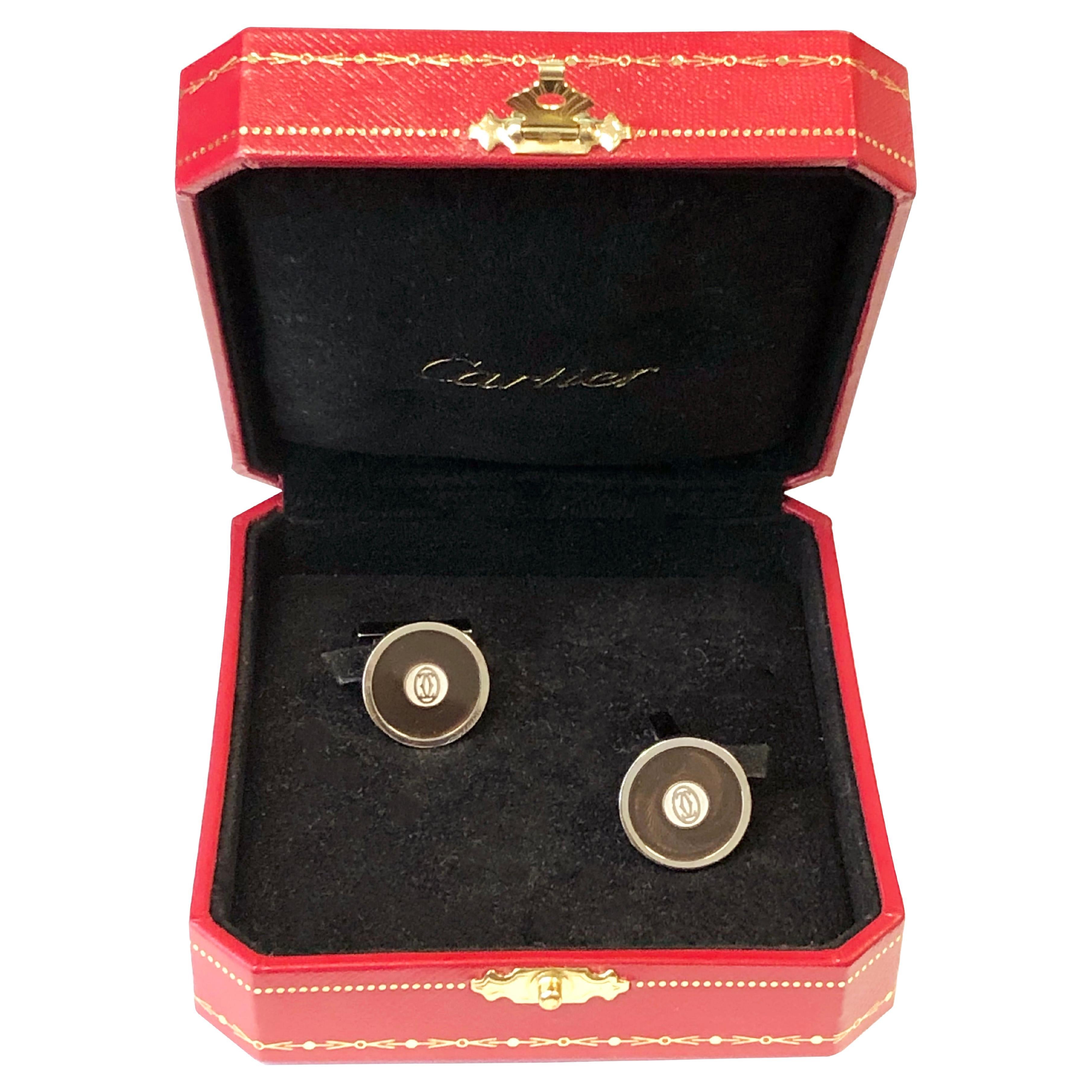 Cartier silver cheap cufflinks