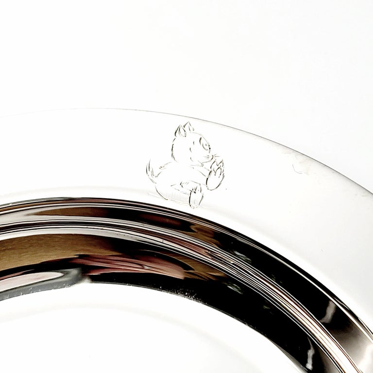 Cartier Sterling Silver Child's Bowl and Plate at 1stDibs