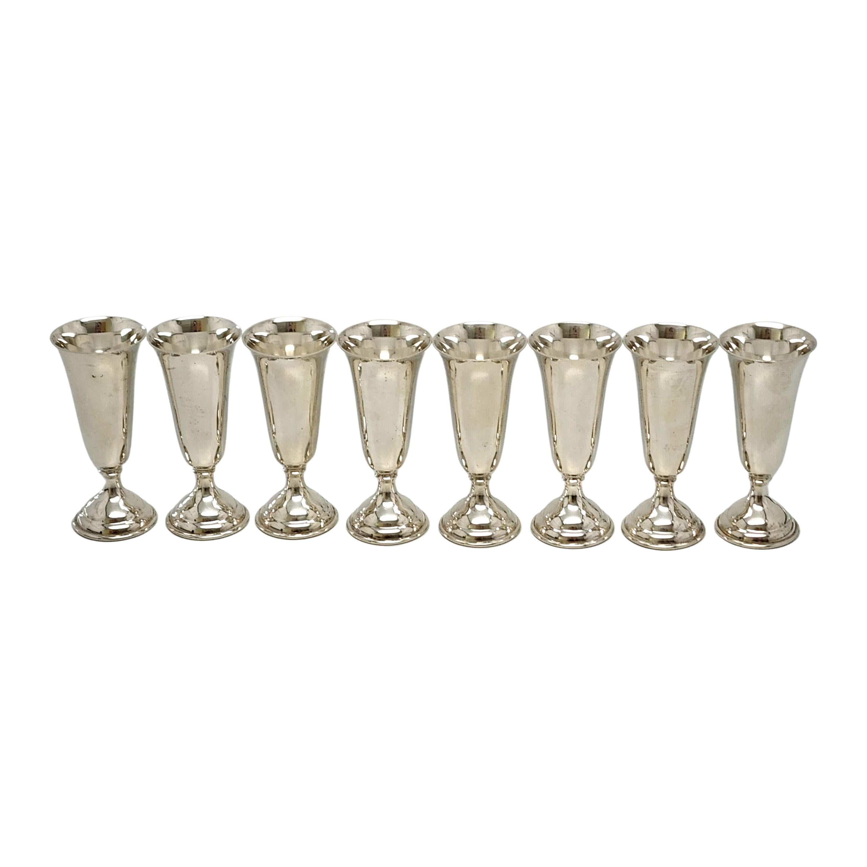 Cartier Sterling Silver Cordial Shot Cups with Tray 9