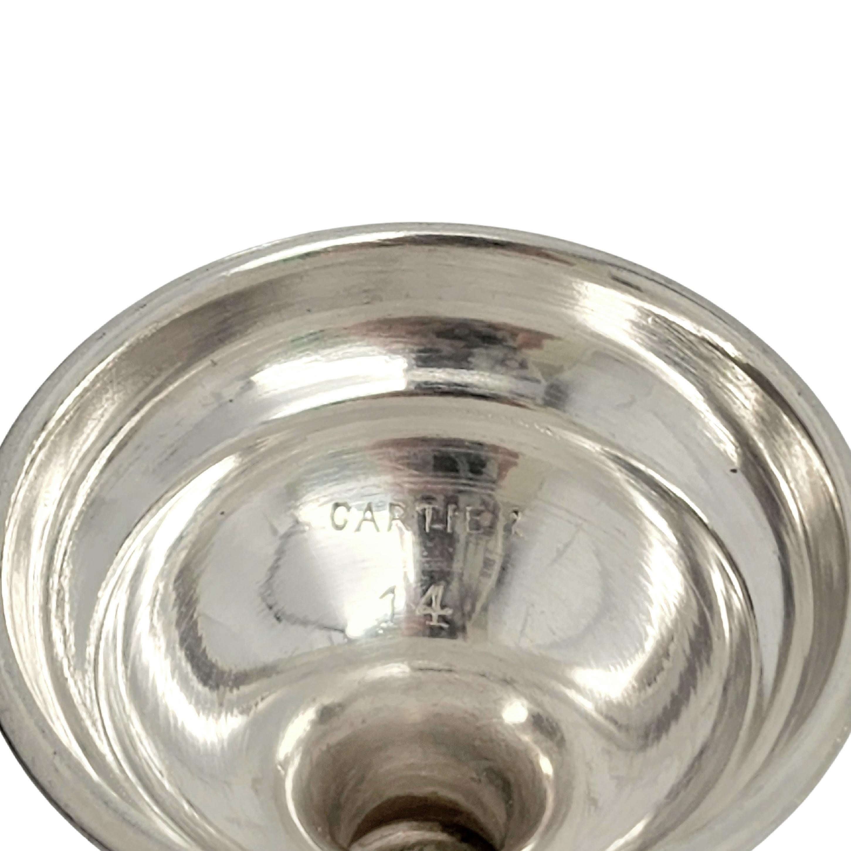 Cartier Sterling Silver Cordial Shot Cups with Tray 2