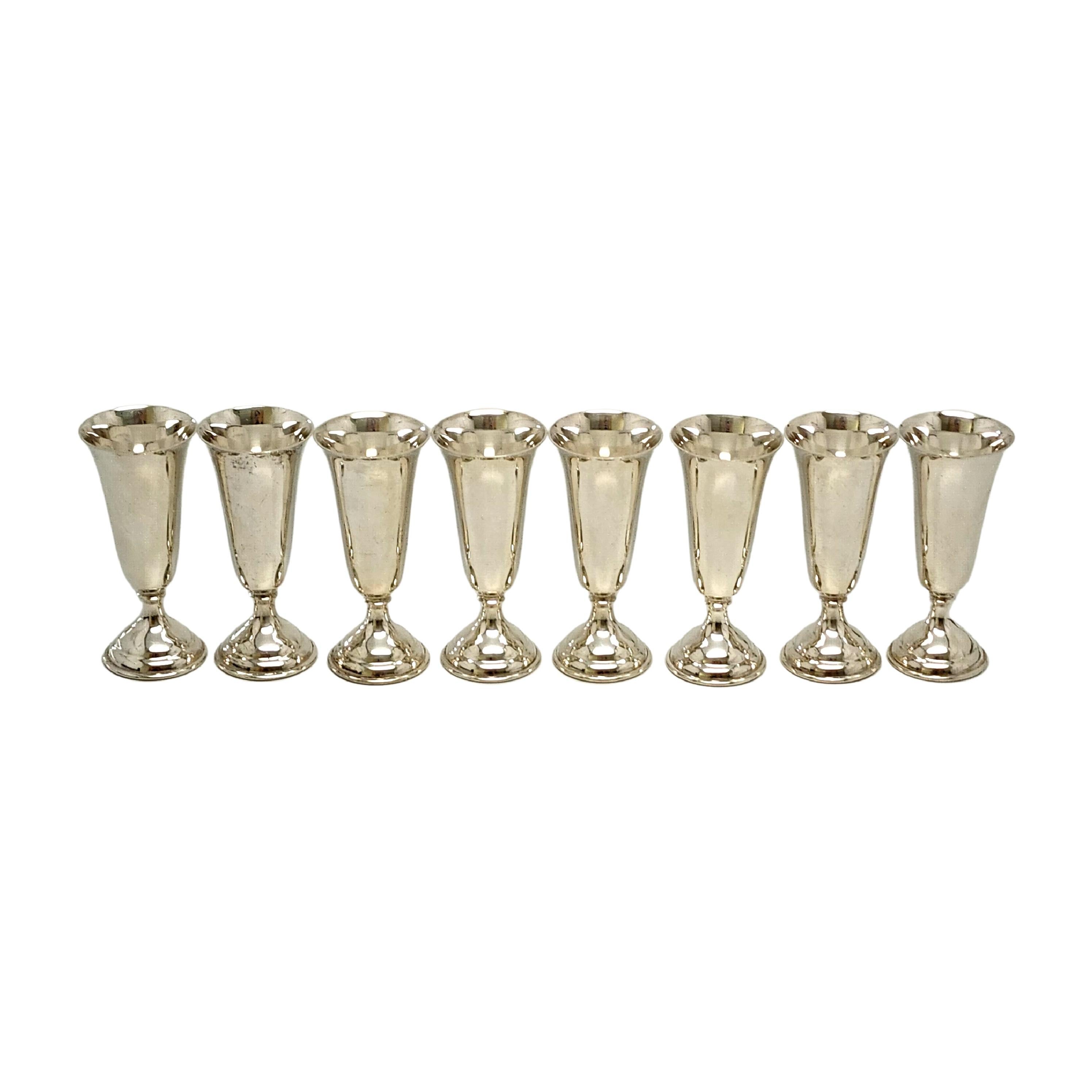 Cartier Sterling Silver Cordial Shot Cups with Tray 5