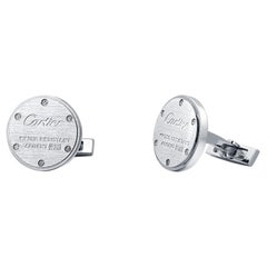 Cartier Sterling Silver Cufflinks Water Resistant Argent 5101AH