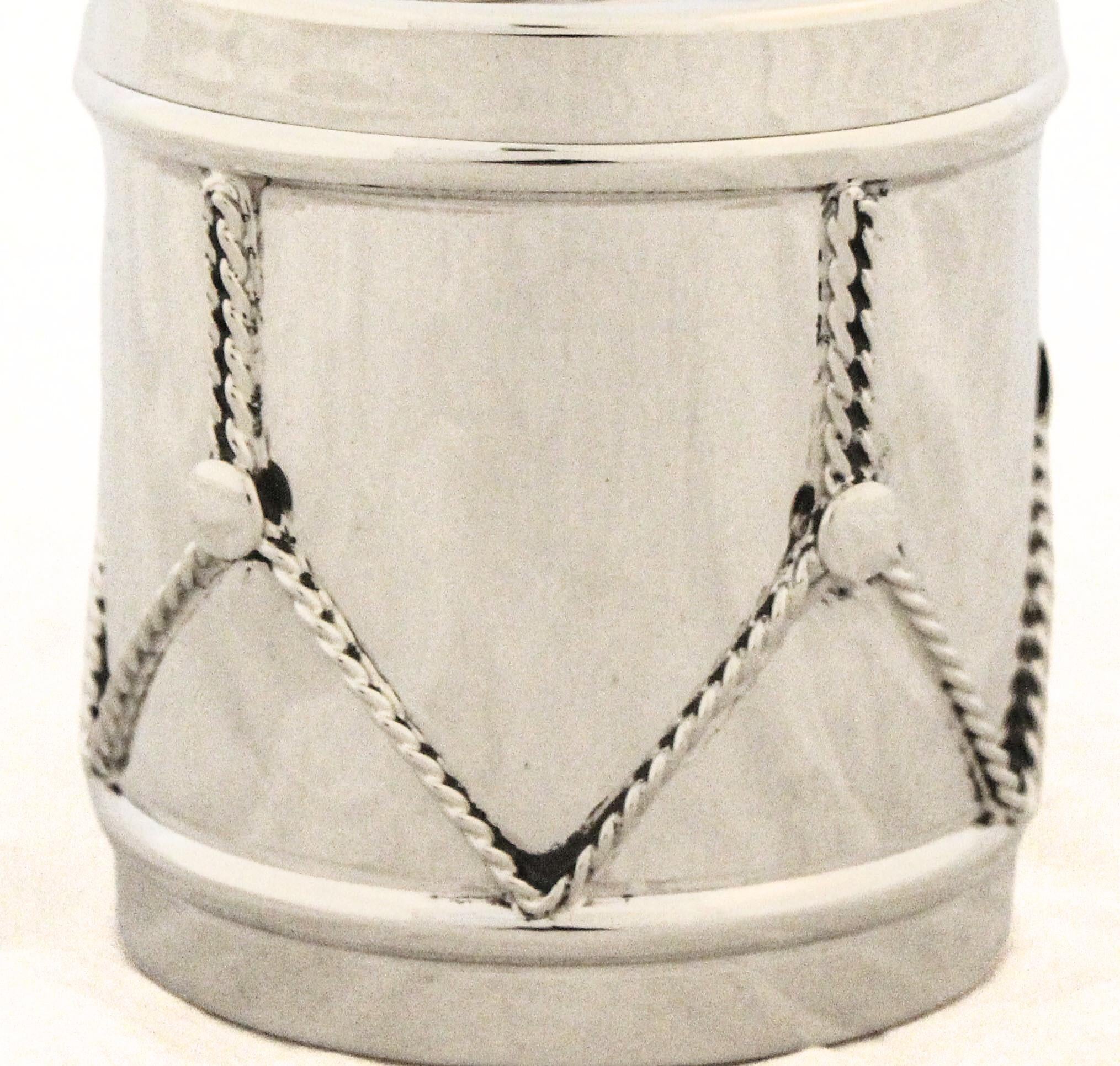 Cartier Sterling Silber Trommel Krug im Zustand „Hervorragend“ im Angebot in Brooklyn, NY