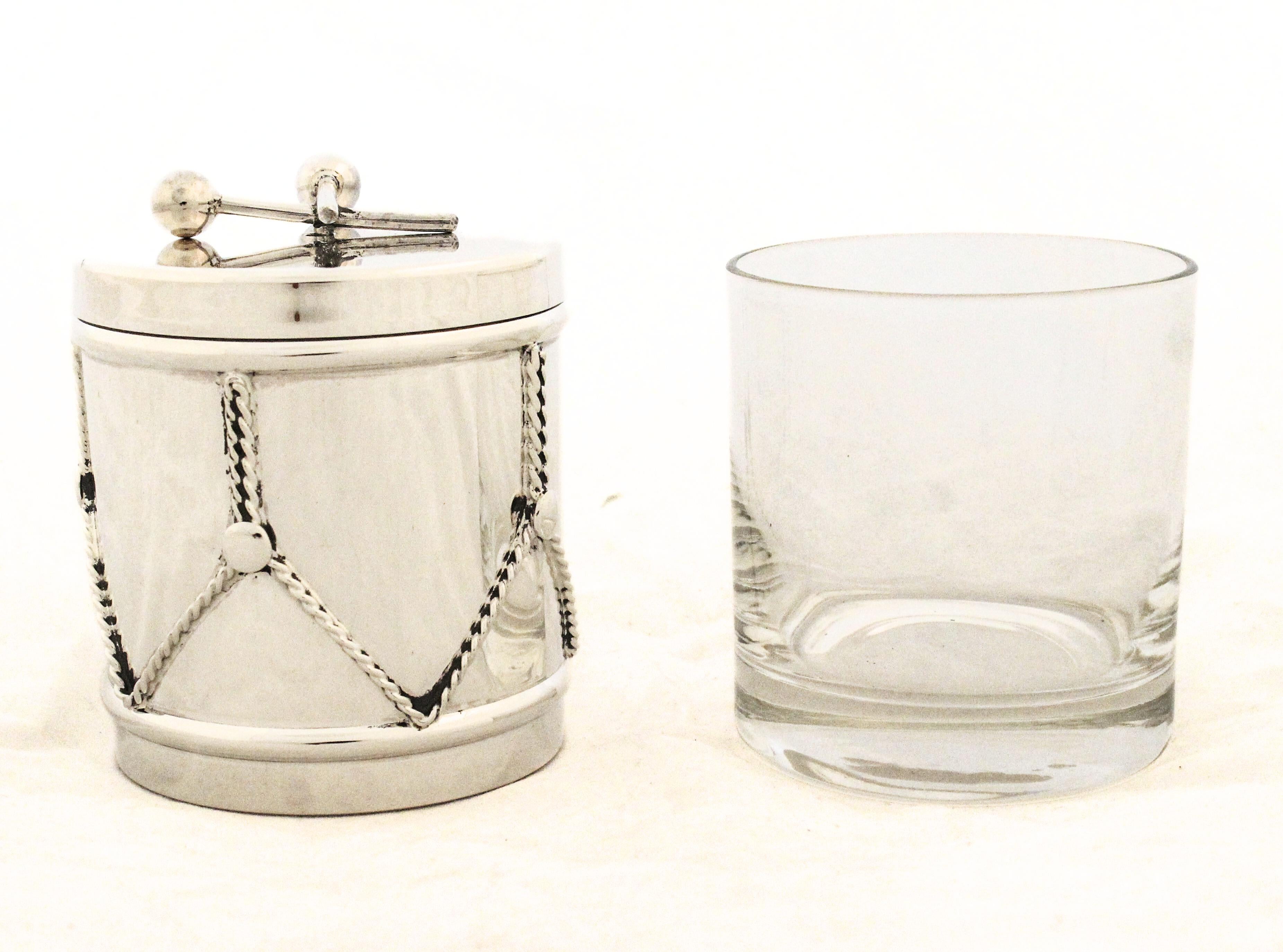 Cartier Sterling Silber Trommel Krug (Mitte des 20. Jahrhunderts) im Angebot