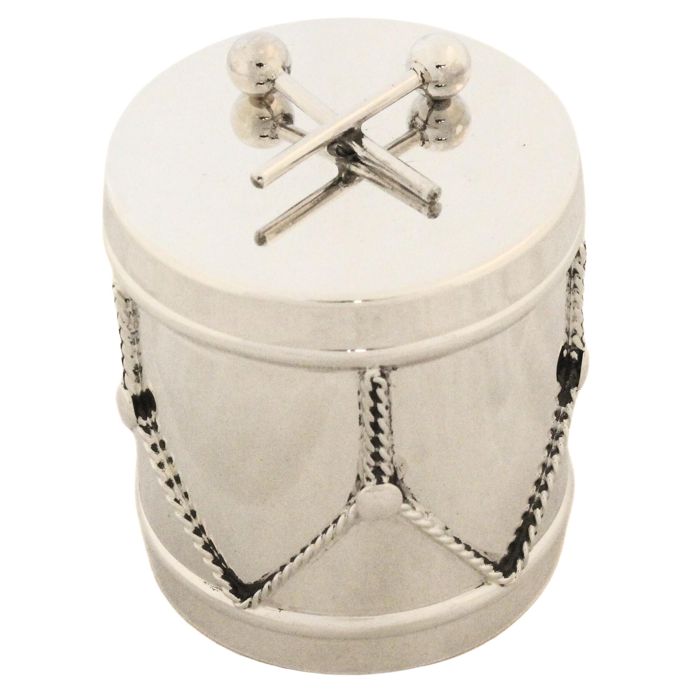 Cartier Sterling Silber Trommel Krug im Angebot