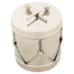 Cartier Sterling Silver Drum Jar