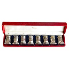 Cartier, Sterling Silver Georgian style Salt and Pepper Pots in original box
