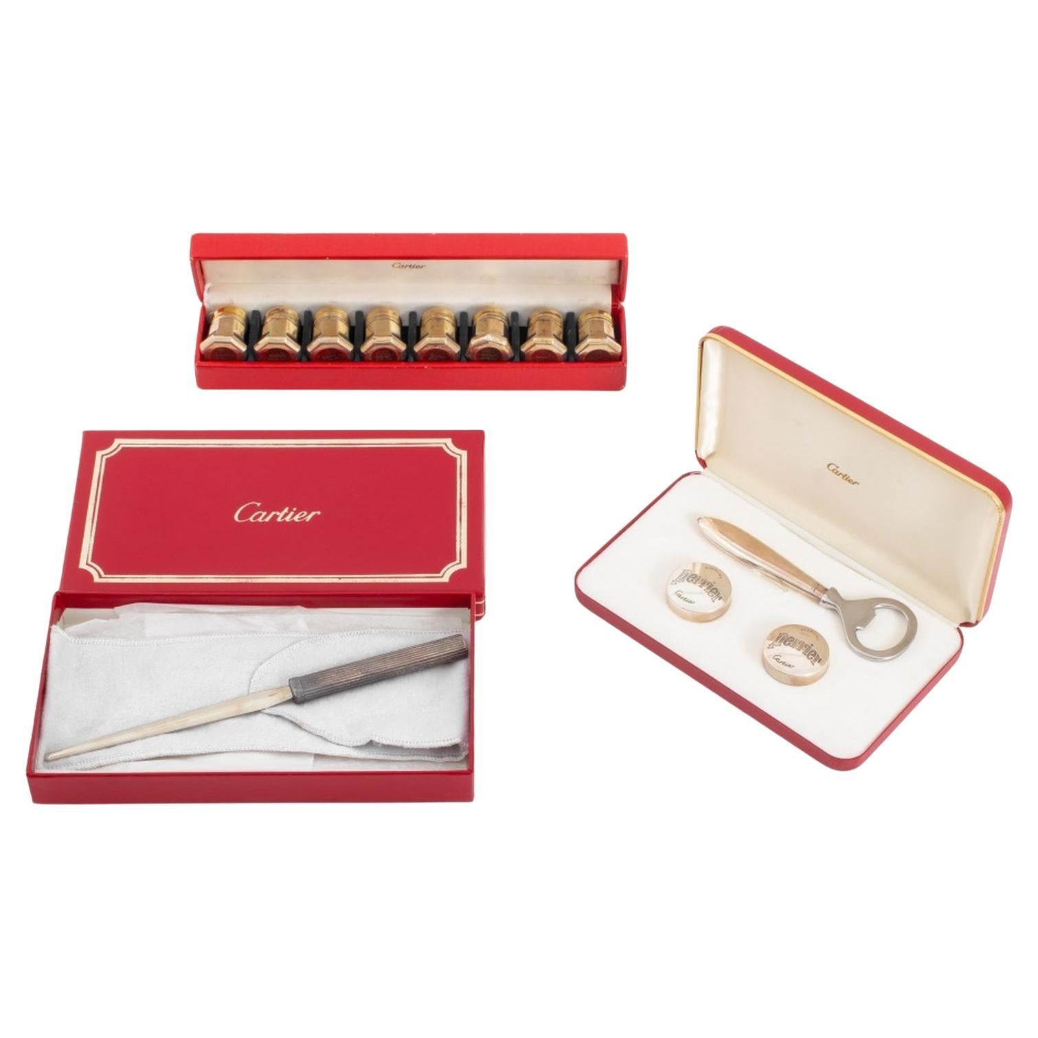 Cartier Sterling Silver Gift  Articles, 12 Pieces