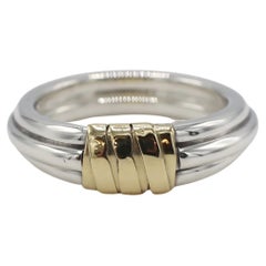 Cartier Sterling Silver & Gold Band Ring