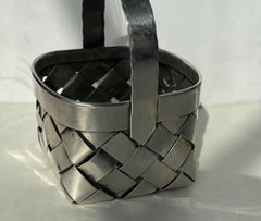 Cartier in argento sterling tessuto a mano  cestino .