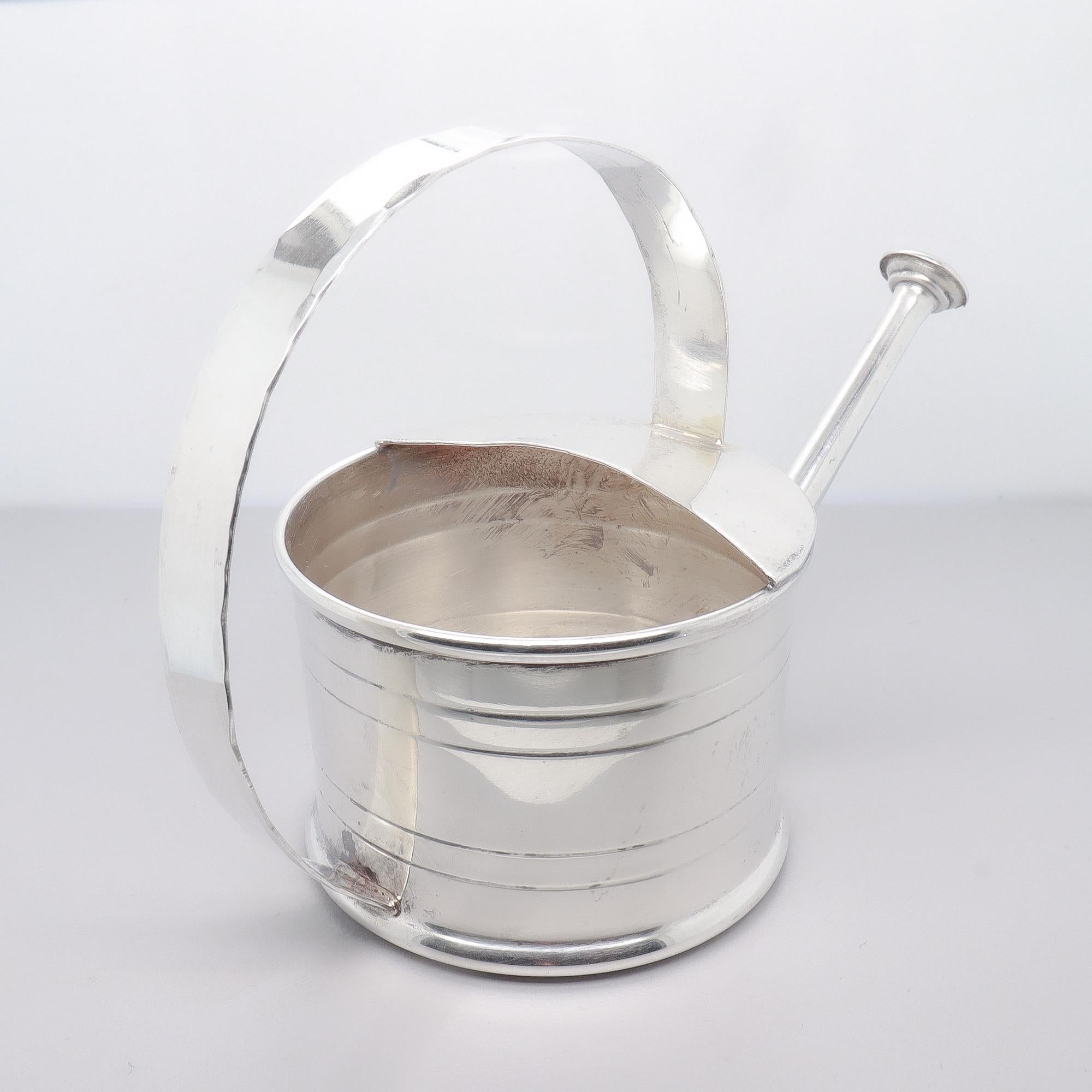 Cartier Sterling Silver Martini Cocktail Figural Watering Can Vermouth Dropper For Sale 5