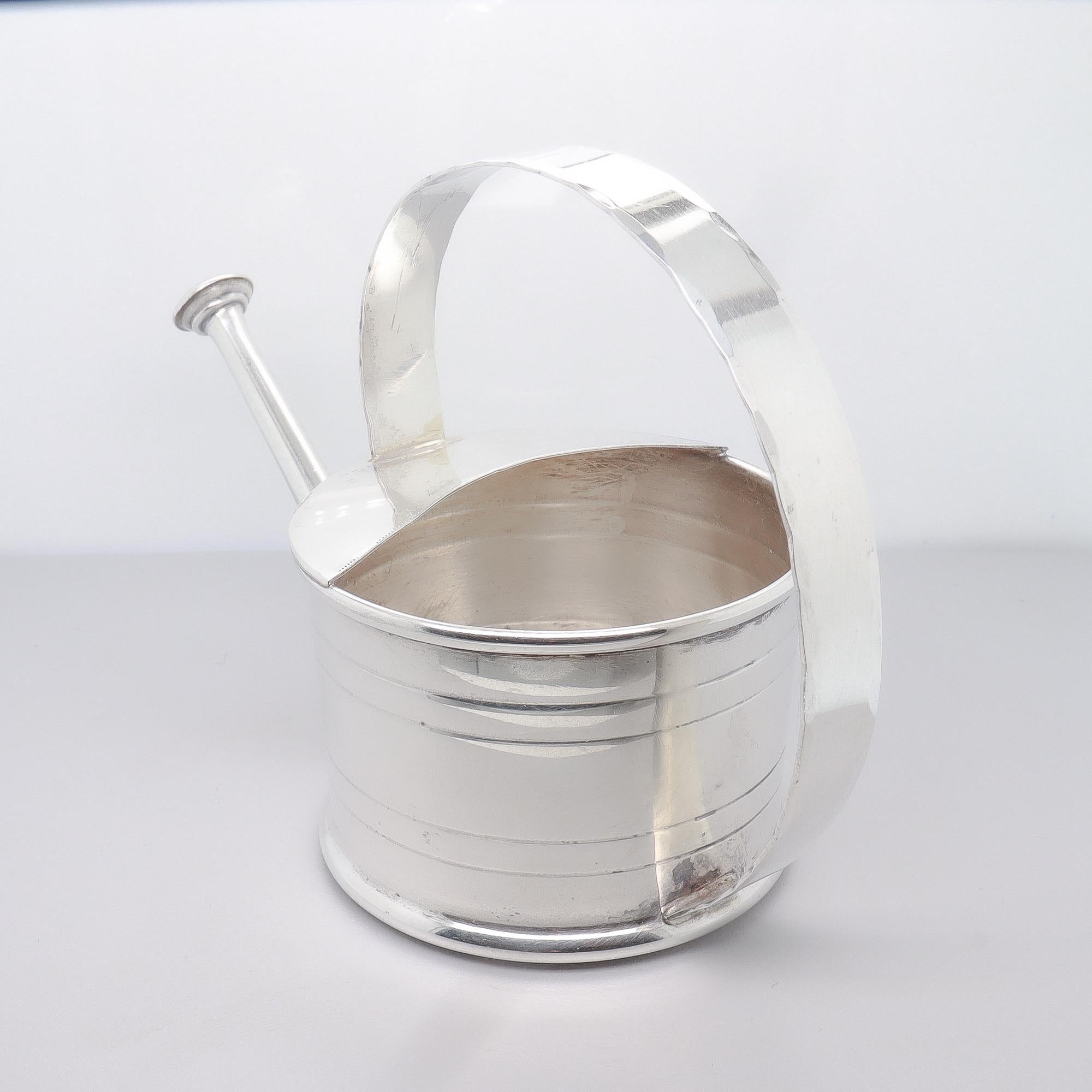 Cartier Sterling Silver Martini Cocktail Figural Watering Can Vermouth Dropper For Sale 7