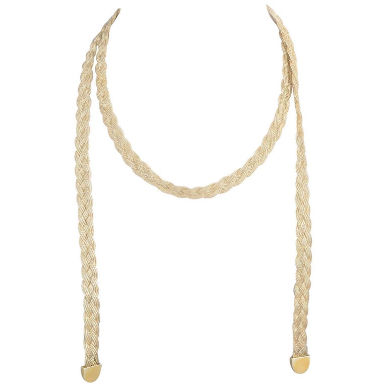 Cartier Sterling Silver Necklace/ Belt at 1stDibs