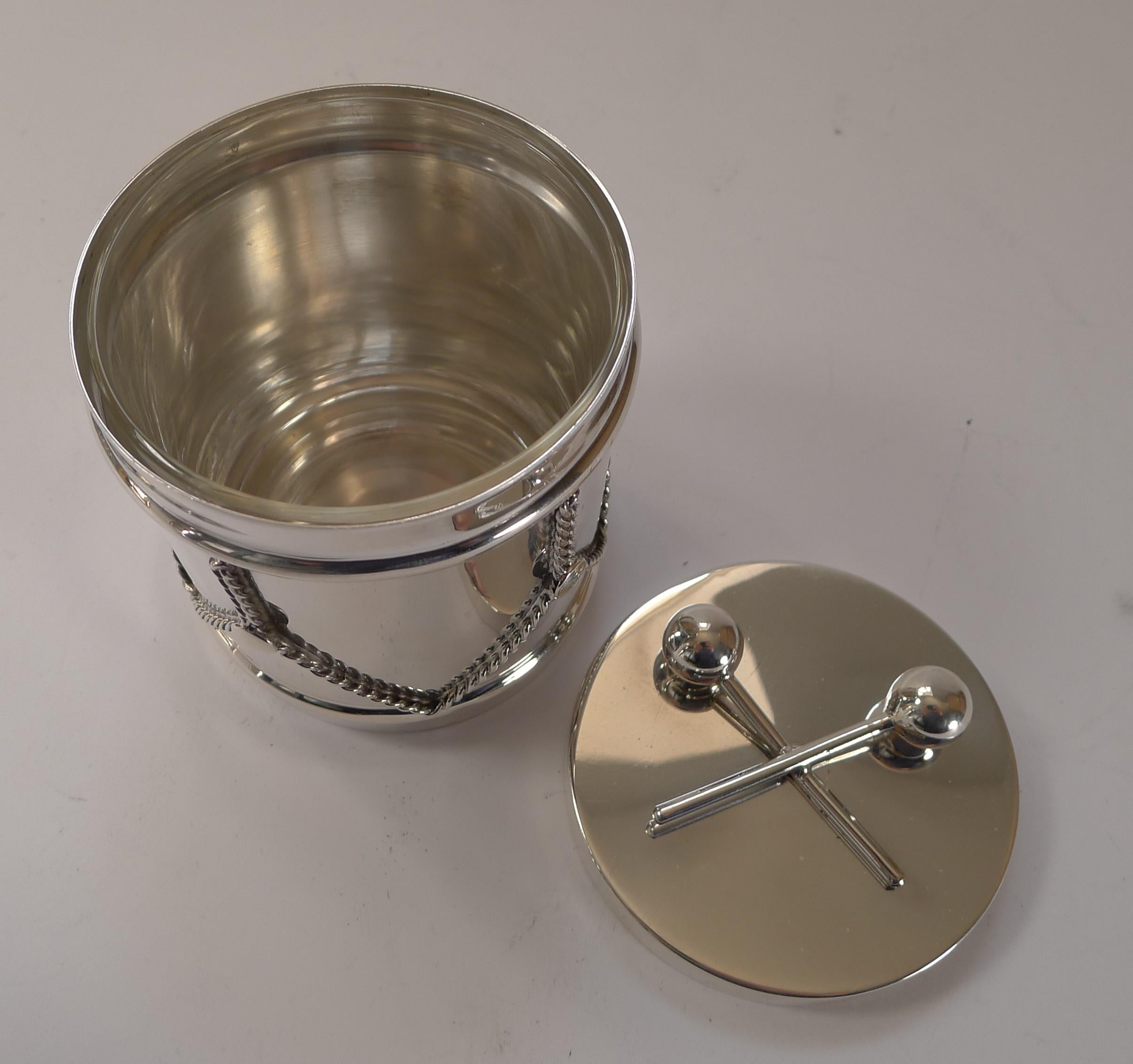 20th Century Cartier Sterling Silver Novelty Drum Box