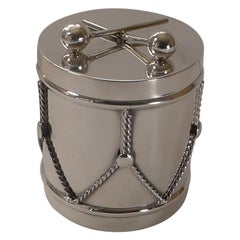 Cartier Sterling Silver Novelty Drum Box