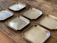Cartier Sterling Silver Nut/Butter Pat Plates, Marked