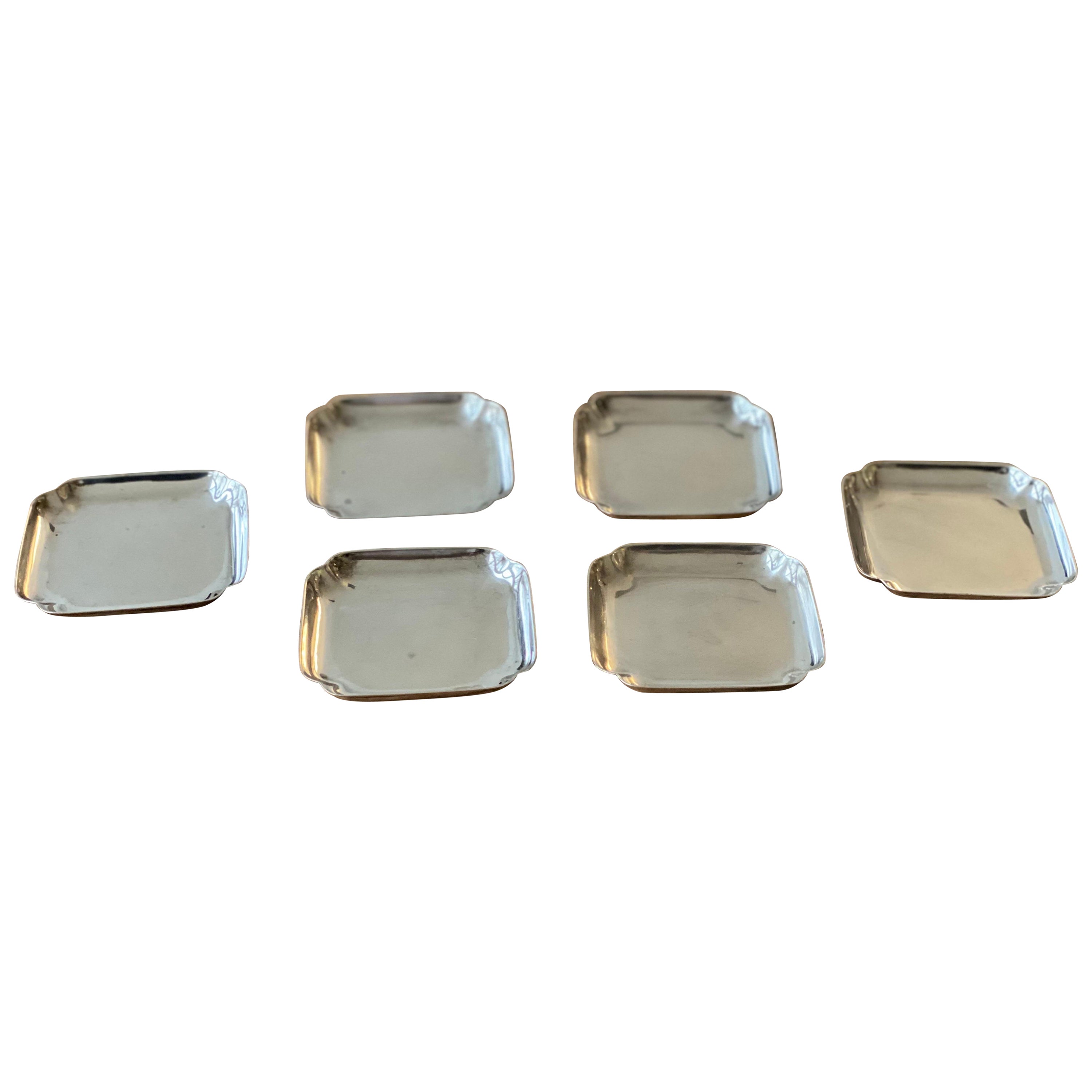 Piatti a forma di dado in argento Sterling di Cartier, con marchio in vendita
