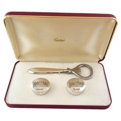 Cartier Sterling Silver Perrier Bottle Caps & Opener #17600